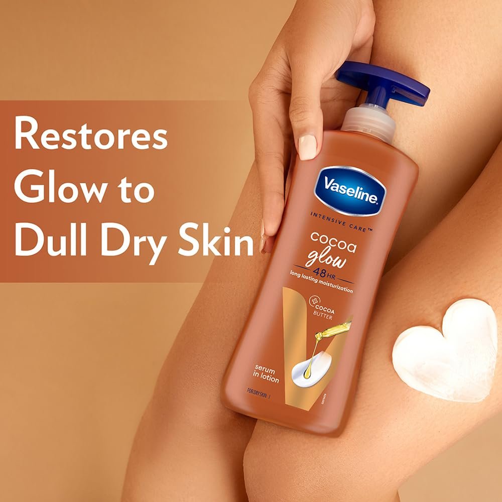 61ycqqvdqkl. sl1000 Vaseline Cocoa Glow Serum In Lotion, 400 ml | 100% Pure Cocoa & Shea Butter for Glowing & Soft Skin