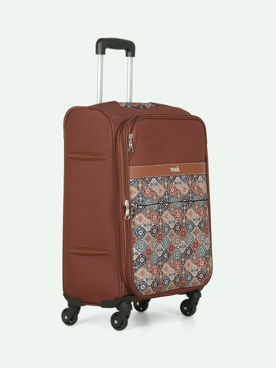 61hlwkpfl l. sl1440 ZOUK Avasa Jammu Kaleen Polyester Soft 4 Spinner Wheel 360° Rotating Cabin 50 cm Multicolor Trolley, Luggage, Suitcase Bags for Travel for Men and Women