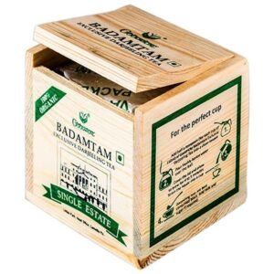 Goodricke Badamtam Darjeeling Tea 100g | Premium Whole Leaf Black Tea | Single Estate | Peach Muscate is a Tste Note| It Comes in Wooden Chestlet| Natural Sweet Aftertaste