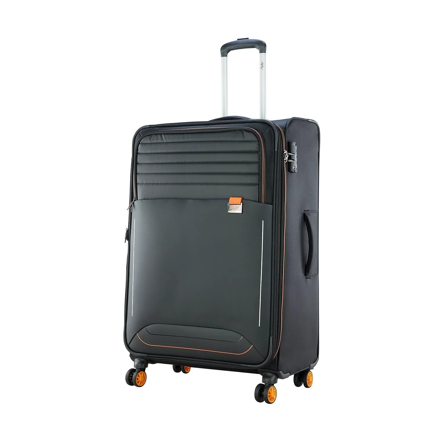 61kbilym0l. sl1500 Skybags Polyester TwentyFour7 Pro 67 cm Medium Size Soft Sided Luggage Trolley Bag – Ink Black|TSA Lock| 15 Inch Laptop Compatible| Dual 8 Wheel Double Spinner|5 Years International Warranty