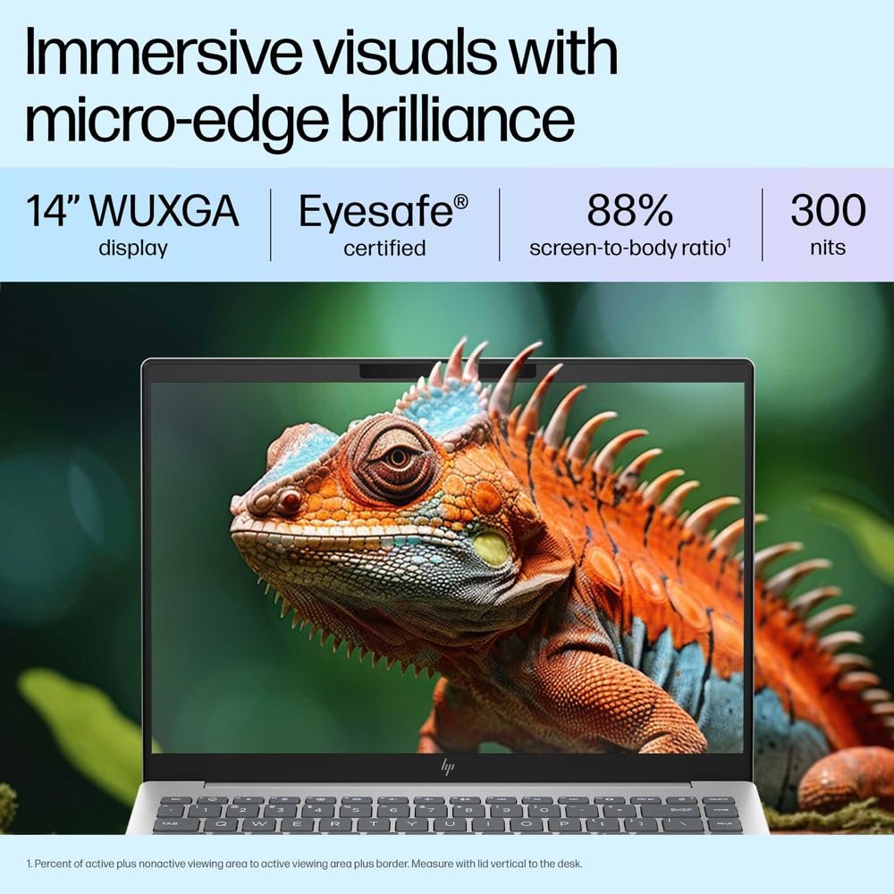 61pakuson6l. sl1000 HP Pavilion Plus, 13th Gen Intel Core i5-1335U Laptop (16GB DDR5, 512GB SSD) IPS WUXGA Anti-Glare, 14/35.6cm, Win 11, MS Office, Silver, 1.44kg, Intel Iris Xe Graphics, 5MP IR Camera, ew0116TU/0107tu