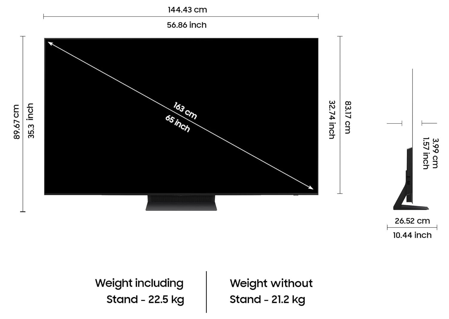 61uesnu4zal. sl1500 Samsung 163 cm (65 inches) 4K Ultra HD Smart OLED TV QA65S90DAULXL (Graphite Black)