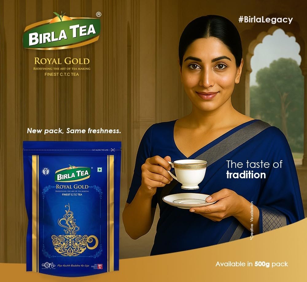 61vwgiif9hl. sl1000 Birla Royal Gold Premium CTC Tea | Strong Kadak Chai with Refreshing Taste | Assam Black Tea | Loose Leaf | 500 grams