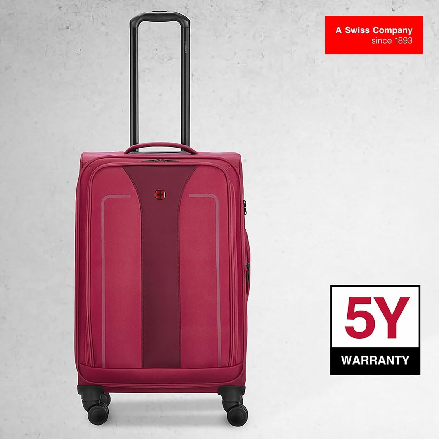 71 hcek9jl. sl1500 WENGER, Fantic Medium Softside Case, Burgundy, 71 Liters, Swiss Designed-Blend of Style & Function, 612337-X1