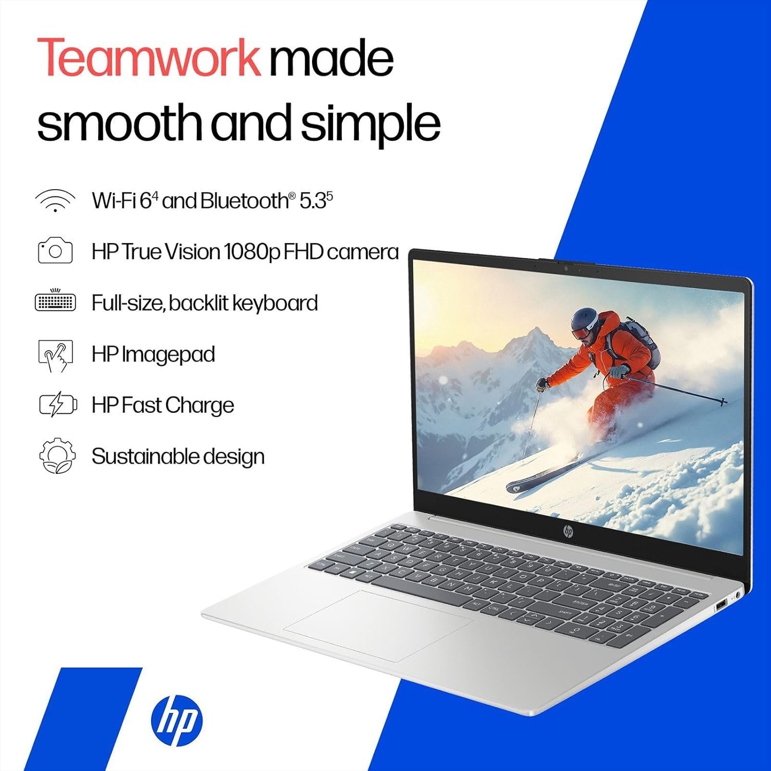 710u yenrnl. sl1500 HP 15, Intel Core 5-120U (8GB DDR4, 512GB SSD) FHD, Anti-Glare, Micro-Edge, 15.6/39.6cm, Win11, M365 Basic(1yr), Office Home24, Silver,1.59kg, fd0651TU, FHD Camera w/Privacy Shutter, Backlit Laptop
