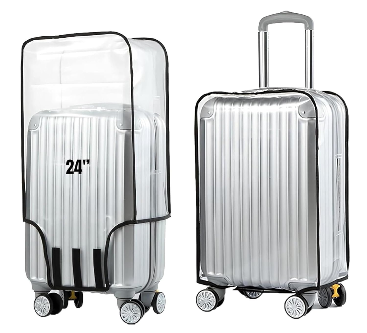 little PANDA 24 inch Trolley Bag Cover Medium Suitcase Cover Transparent Waterproof Dustproof Zippered Clear PVC Luggage Covers (Fits Only on Fiber Plastic Trolley Bag) (Medium (24 inch)) little PANDA 24 inch Trolley Bag Cover Medium Suitcase Cover Transparent Waterproof Dustproof Zippered Clear PVC Luggage Covers (Fits Only on Fiber Plastic Trolley Bag) (Medium (24 inch))