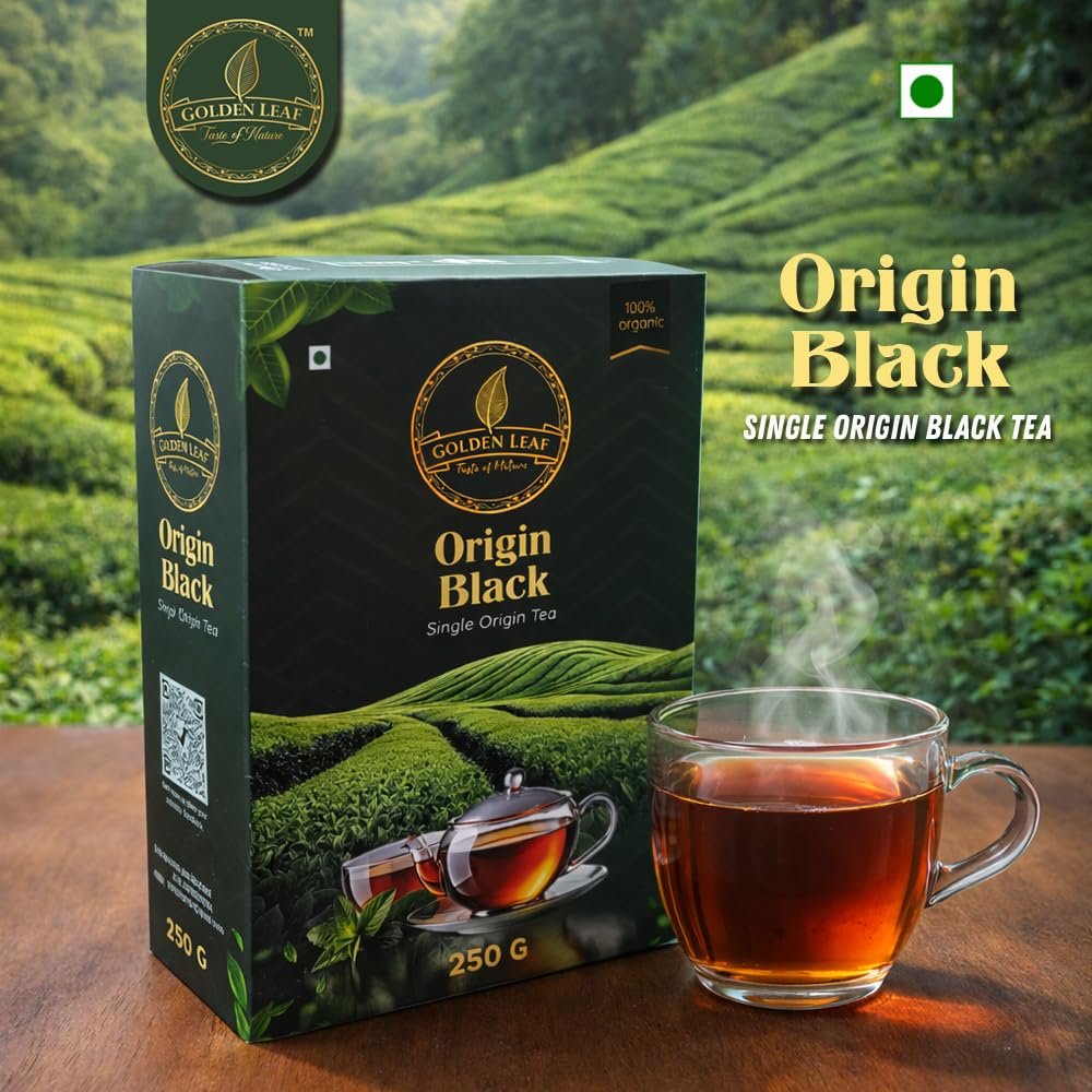 716bhsoatsl. sl1000 Golden Leaf Premium Tea | Pure & Organic | Fresh Flavour | Single Origin Tea | High Grown Strong Chai | Origin Black 250 g