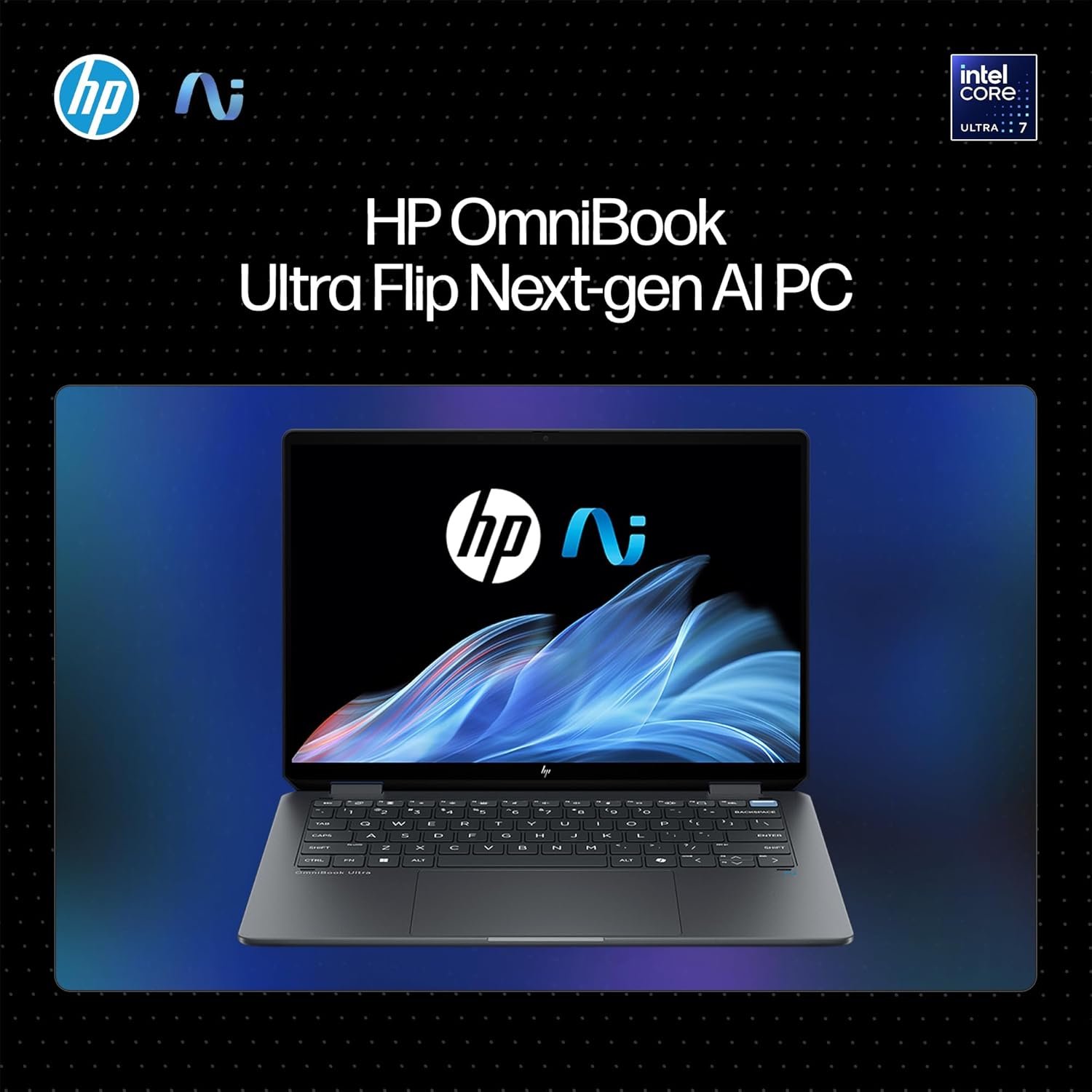 716dasntiul. sl1500 HP OmniBook Ultra Flip (Previously Spectre) Intel Core Ultra 7 256V 47 Tops (16GB LPDDR5X, 1TB SSD) OLED, 500 nits,14/35.6cm, Touch 2-in-1, Win11, Office21, Gray,1.34kg, fh0026TU Next Gen AI Laptop