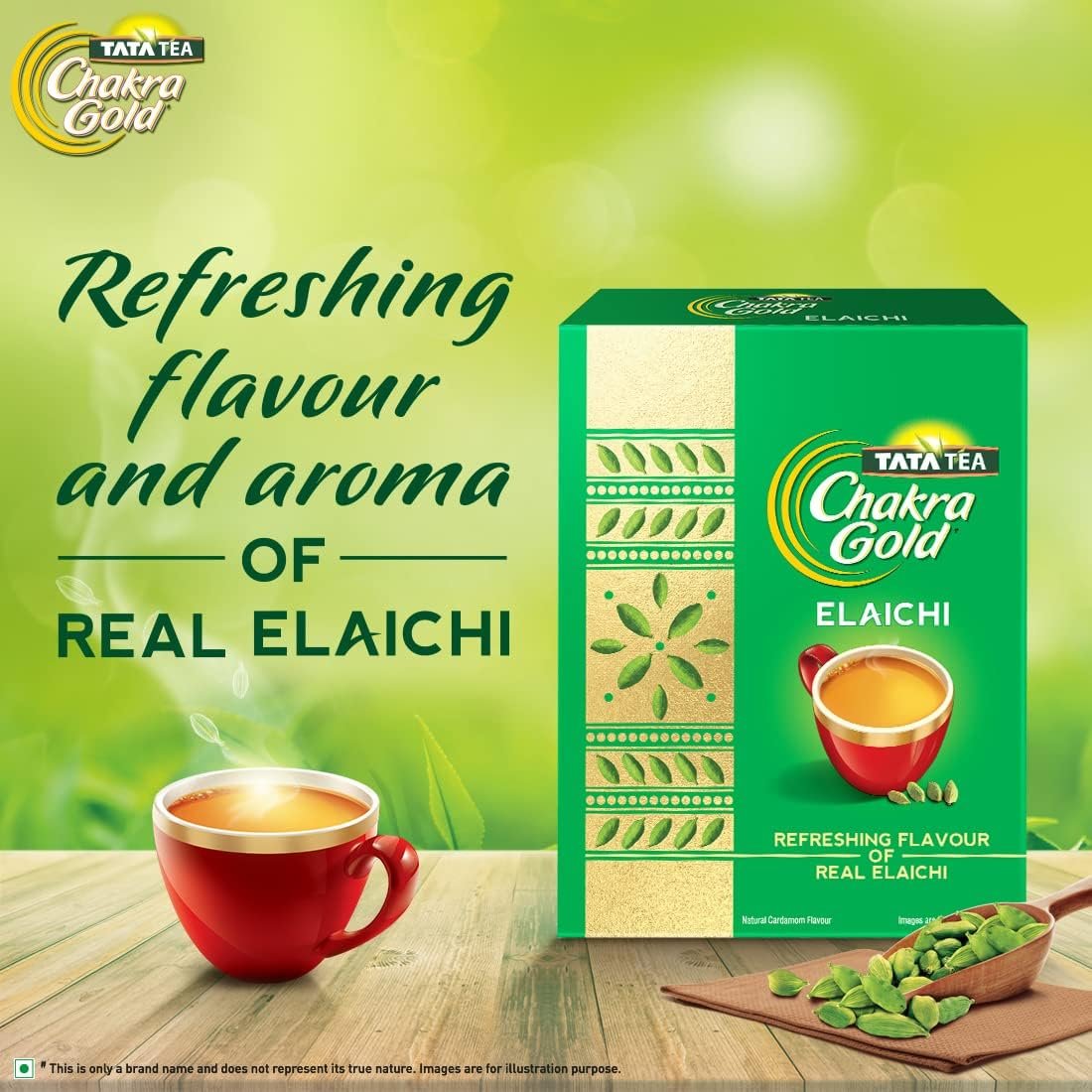 71ecvduqsrl. sl1100 Tata Tea Chakra Gold Elaichi Dust Tea| Refreshing Flavour & Aroma of Real Elaichi |Flavoured Assam Tea | 250 Gm (Pack of 2)
