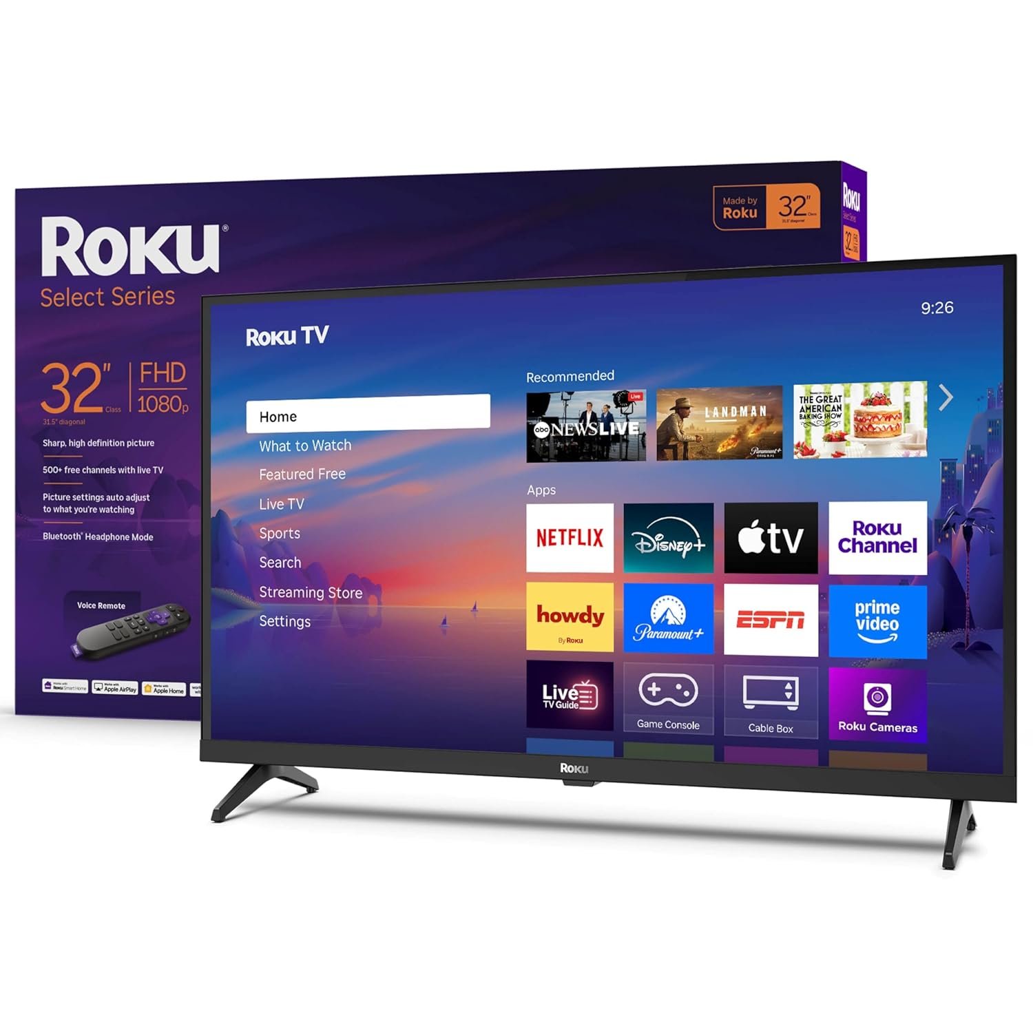 Roku Smart TV 2025 – 32-Inch Select Series, 1080p Full HD TV – Roku TV with Voice Remote – Flat Screen LED Television with Wi-Fi for Streaming Live Local News, Sports, Family Entertainment Roku Smart TV 2025 – 32-Inch Select Series, 1080p Full HD TV – Roku TV with Voice Remote – Flat Screen LED Television with Wi-Fi for Streaming Live Local News, Sports, Family Entertainment