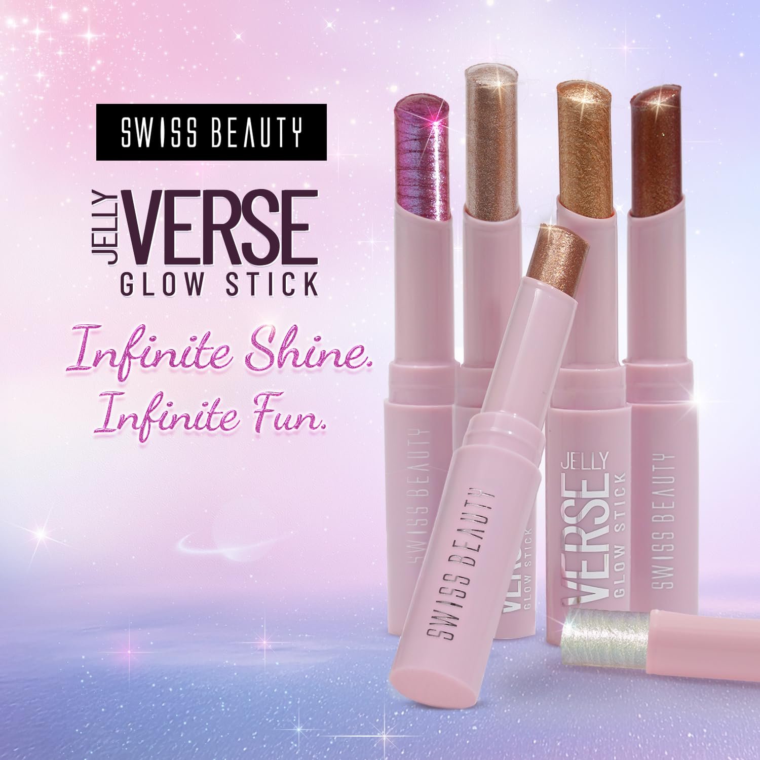 71pogzse4l. sl1500 Swiss Beauty Jelly Verse Eyeshadow Glow Stick | Rich Colour Payoff | Crease-Proof | Sparkling Shine | 6 Stellar Shades | Shade- 2. Bronzed Eclipse, 3g