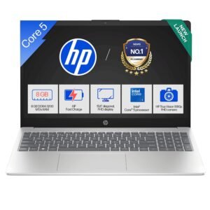 HP 15, Intel Core 5-120U (8GB DDR4, 512GB SSD) FHD, Anti-Glare, Micro-Edge, 15.6''/39.6cm, Win11, M365 Basic(1yr), Office Home24, Silver,1.59kg, fd0651TU, FHD Camera w/Privacy Shutter, Backlit Laptop