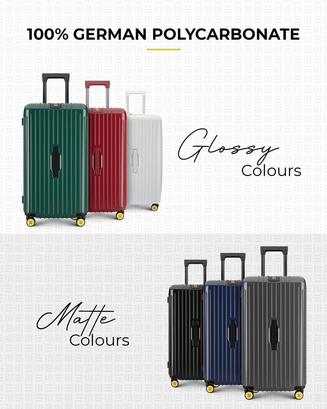 71uiwufuhl. sl1350 EUME Trunk Check in Trolley Bags for Travel Medium Size | 66cm to 74cm Expandable Trolley Bag | Polycarbonate 8 Silentrun Spinner Wheels Suitcase | Premium Trolley Bags for Travel (Charcoal Black)