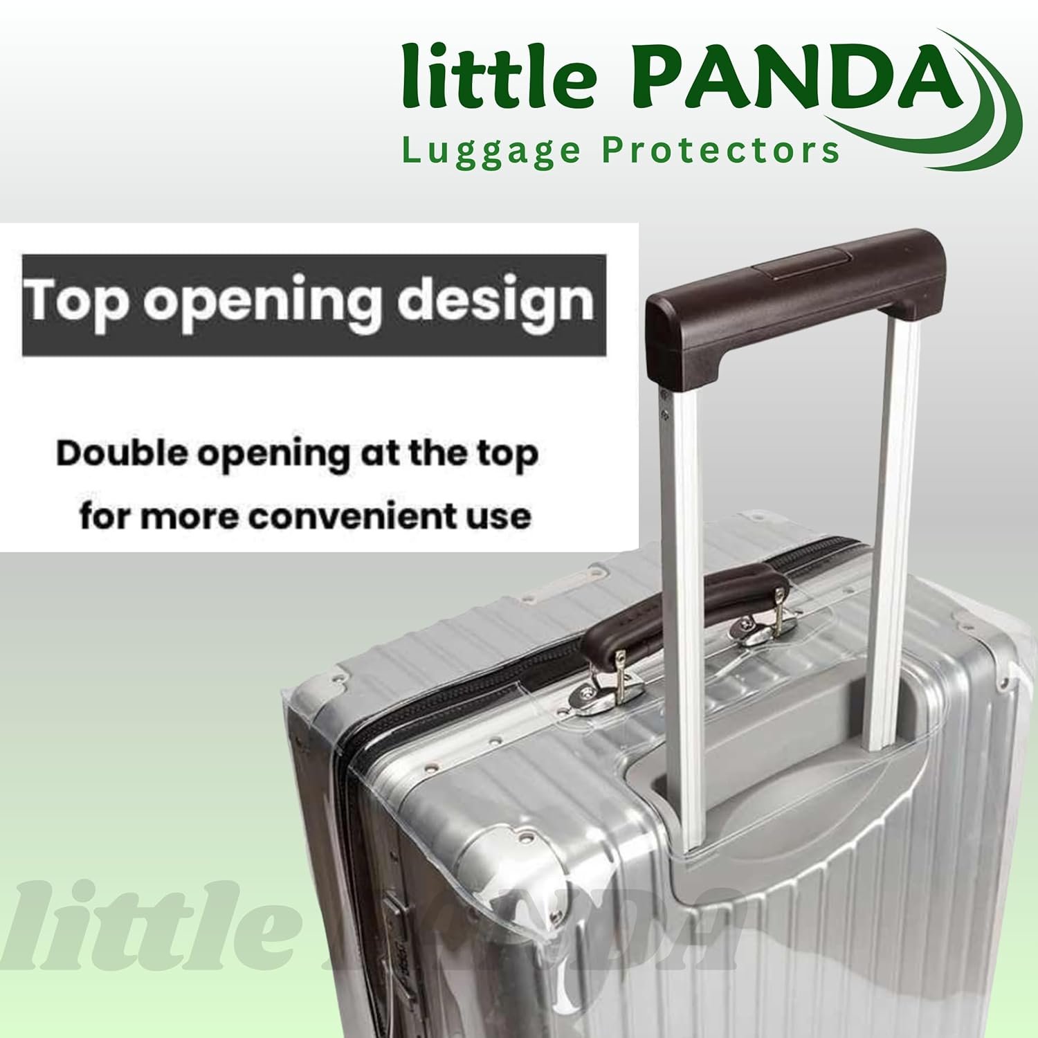 71wtwoekcal. sl1500 little PANDA 24 inch Trolley Bag Cover Medium Suitcase Cover Transparent Waterproof Dustproof Zippered Clear PVC Luggage Covers (Fits Only on Fiber Plastic Trolley Bag) (Medium (24 inch))