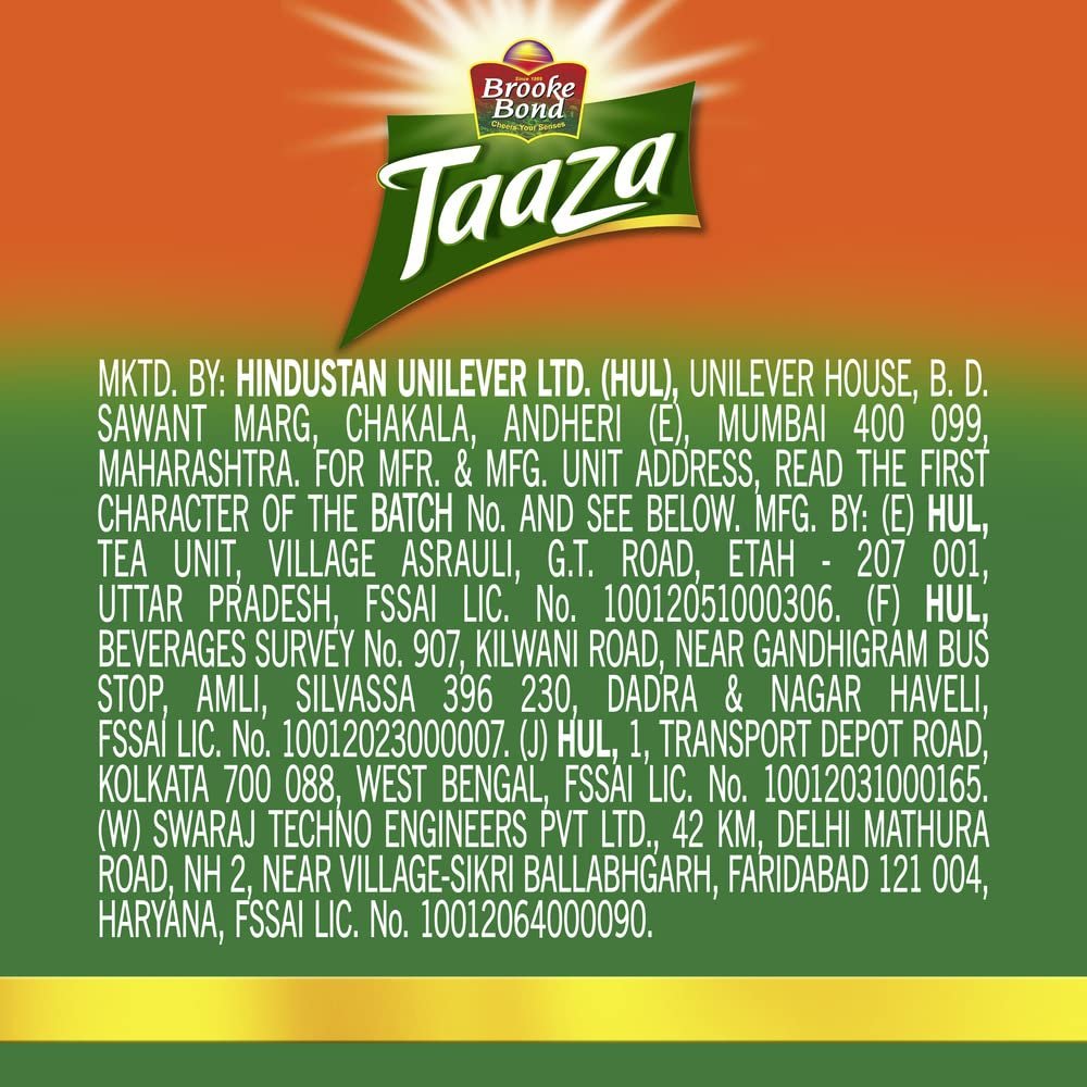 71ypfz4zewl. sl1000 Taaza Leaf Cardamom Masala Chaska Tea Leaf, 250 Grams