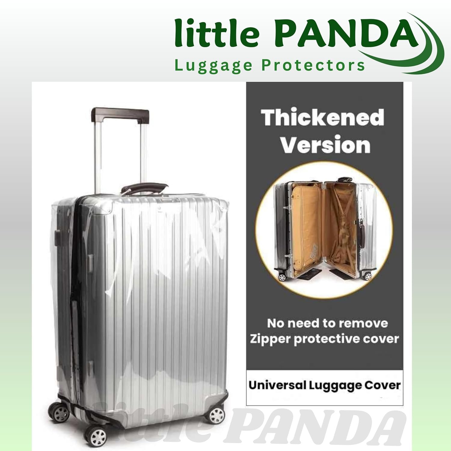 71b4tgvzx6l. sl1500 little PANDA 24 inch Trolley Bag Cover Medium Suitcase Cover Transparent Waterproof Dustproof Zippered Clear PVC Luggage Covers (Fits Only on Fiber Plastic Trolley Bag) (Medium (24 inch))