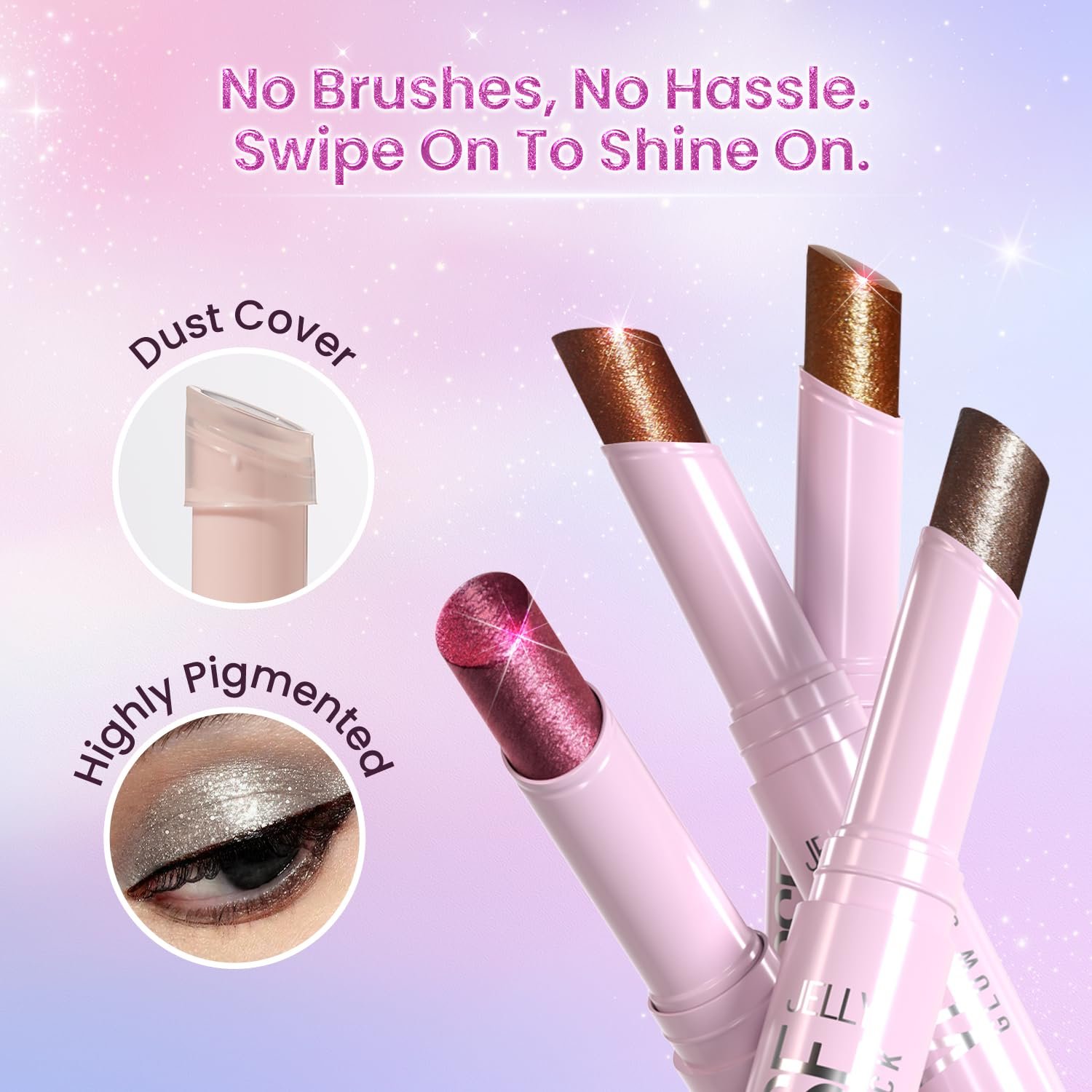 71lctc0cugl. sl1500 Swiss Beauty Jelly Verse Eyeshadow Glow Stick | Rich Colour Payoff | Crease-Proof | Sparkling Shine | 6 Stellar Shades | Shade- 2. Bronzed Eclipse, 3g