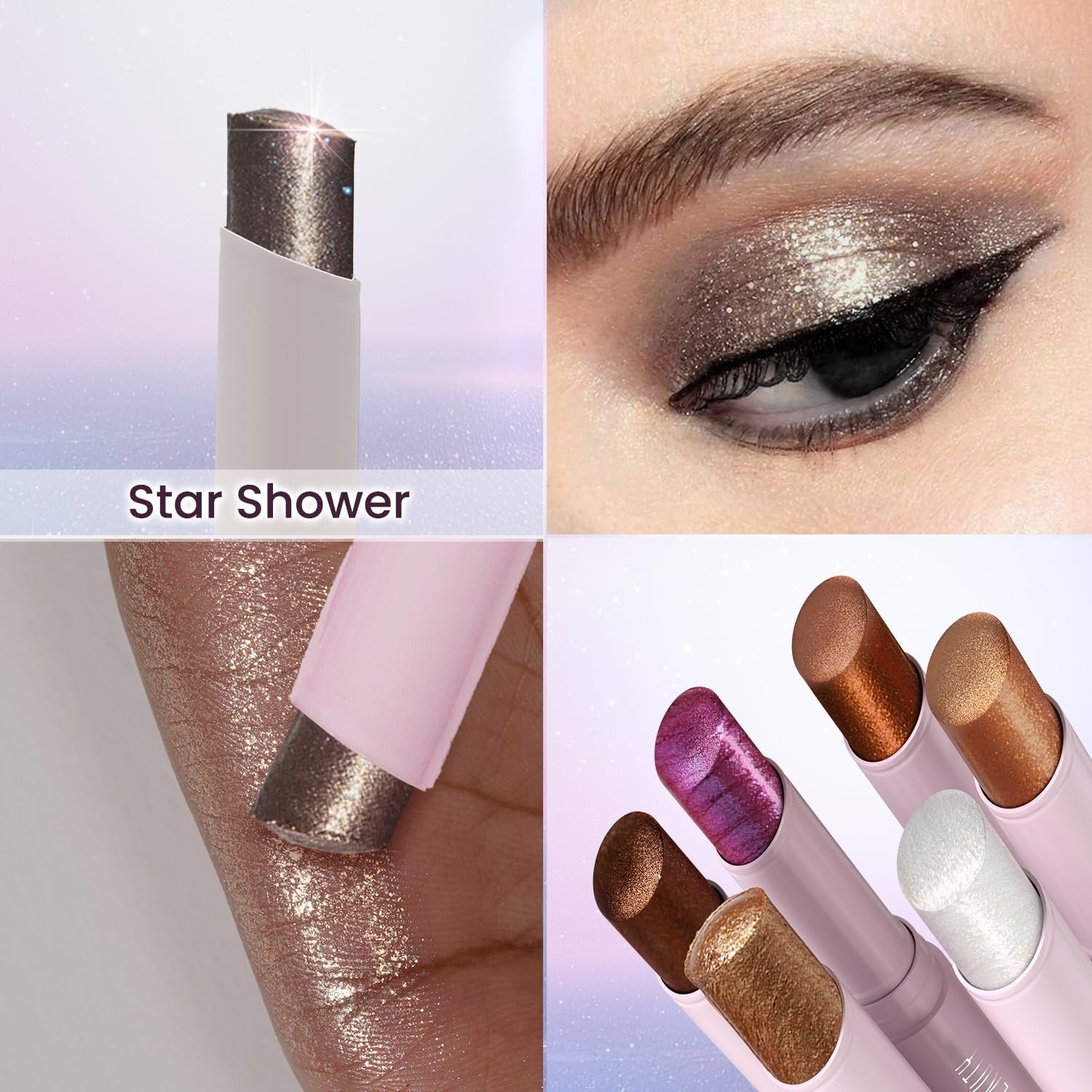 71qpvzivdfl. sl1500 Swiss Beauty Jelly Verse Eyeshadow Glow Stick | Rich Colour Payoff | Crease-Proof | Sparkling Shine | 6 Stellar Shades | Shade- 2. Bronzed Eclipse, 3g
