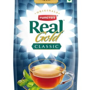 Rungtas Real Gold Classic Tea - 250g | Premium Blend of Fresh Kadak Ctc Chai | Blend of 10% Darjeeling Premium Black Long Leaf