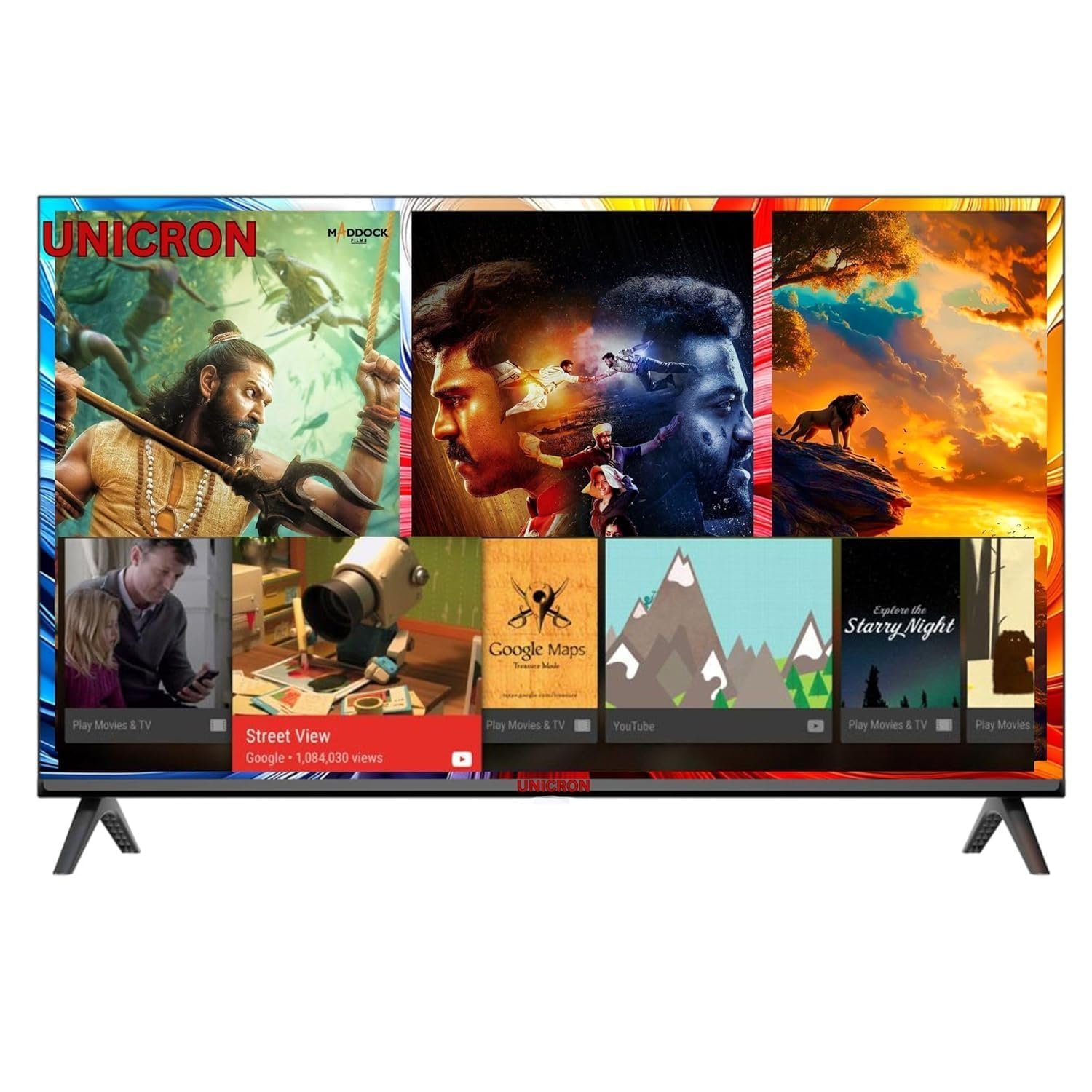 71yyqrf45ol. sl1500 UNICRON 24INCH HD Ready Android Smart LED TV | WiFi Enabled | Built-in Apps Compatible (YouTube, Netflix, Prime Video) | Screen Mirroring | HDMI, USB Connectivity | Premium Slim & Stylish
