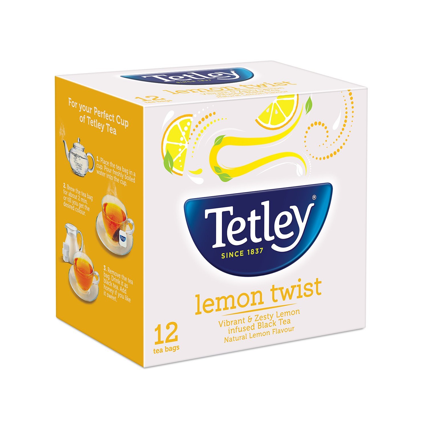 Tetley Flavour Tea Bags, Lemon, 12 Tea Bags Tetley Flavour Tea Bags, Lemon, 12 Tea Bags