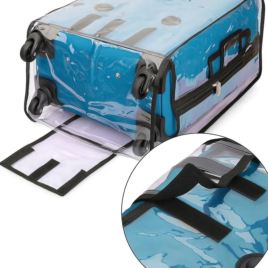 71zgvntyjrl. sl1024 Suitcase Cover Combo for Hard Luggage Trolley Bags, (Size-20, Size-24, Size-28) Transparent Protective Covers PVC Fabric Waterproof