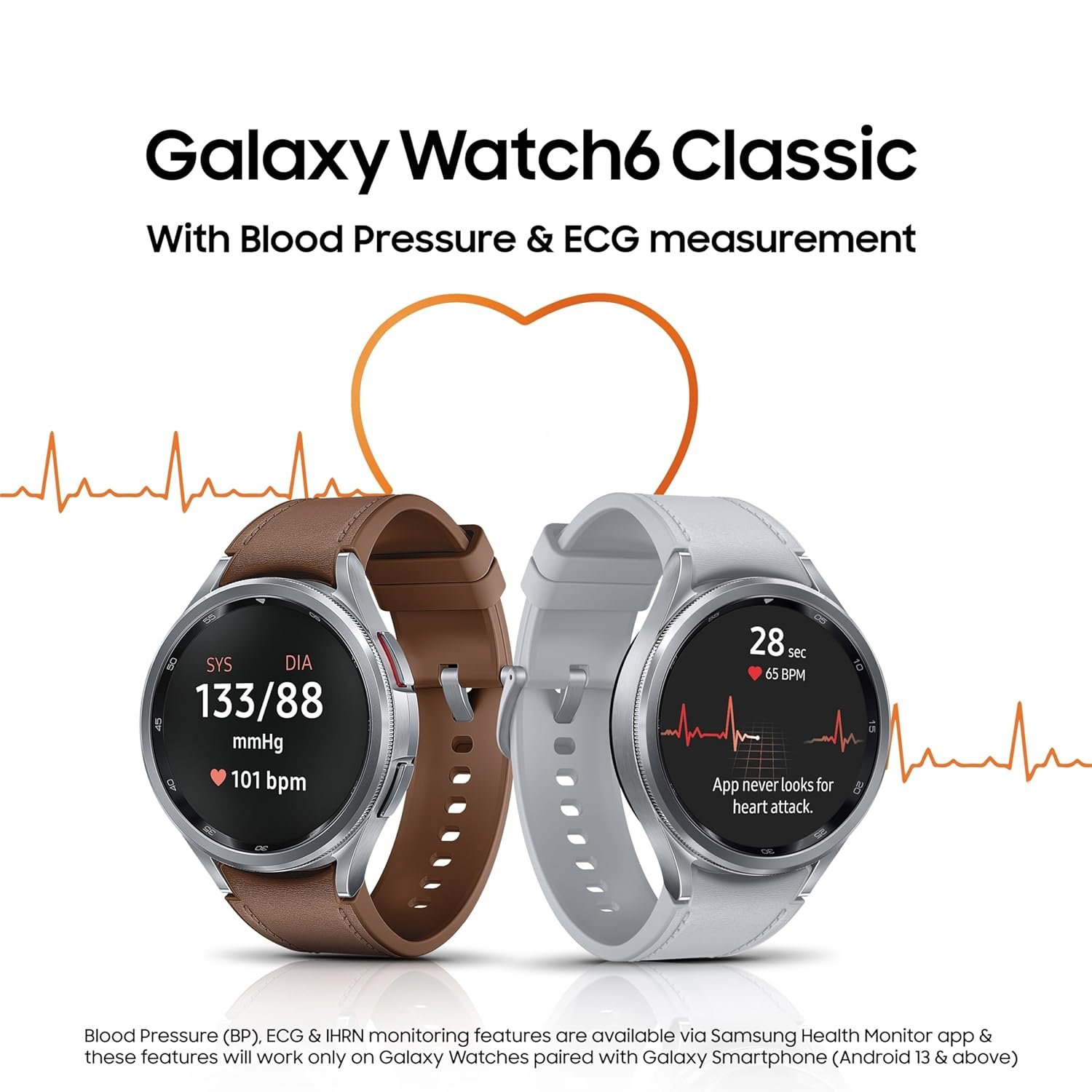 811rioytm0l. sl1500 Samsung Galaxy Watch6 Classic (Smartchoice) (Silver, 47mm) | Rotating Bezel | LTE | Monitor BP and ECG | Track Sleep and Health | Upto 40hrs Charge with Fast Charging | Galaxy Ecosystem | IP68
