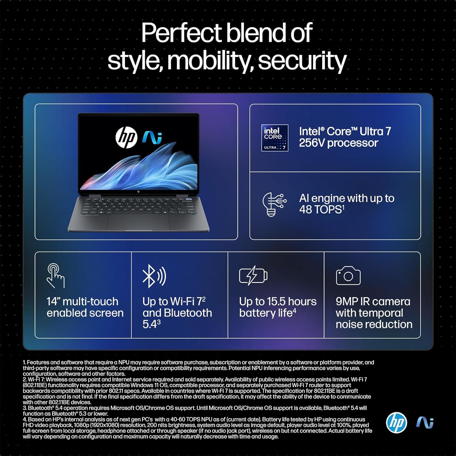 8129hekgzgl. sl1500 HP OmniBook Ultra Flip (Previously Spectre) Intel Core Ultra 7 256V 47 Tops (16GB LPDDR5X, 1TB SSD) OLED, 500 nits,14/35.6cm, Touch 2-in-1, Win11, Office21, Gray,1.34kg, fh0026TU Next Gen AI Laptop