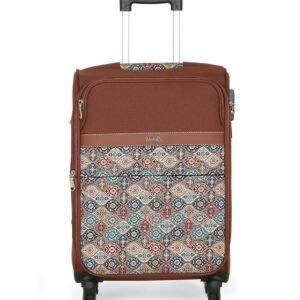 ZOUK Avasa Jammu Kaleen Polyester Soft 4 Spinner Wheel 360° Rotating Cabin 50 cm Multicolor Trolley, Luggage, Suitcase Bags for Travel for Men and Women