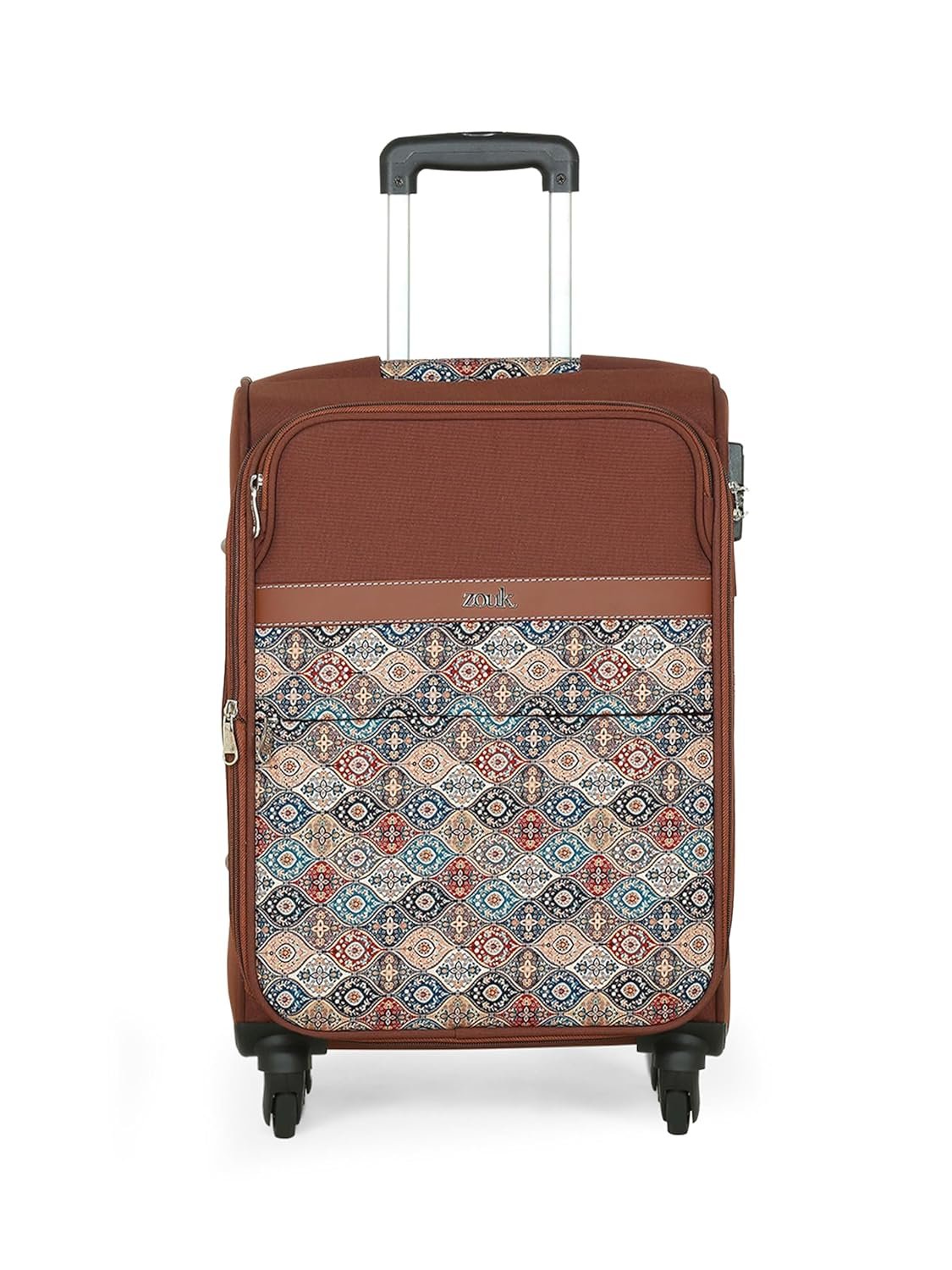 ZOUK Avasa Jammu Kaleen Polyester Soft 4 Spinner Wheel 360° Rotating Cabin 50 cm Multicolor Trolley, Luggage, Suitcase Bags for Travel for Men and Women ZOUK Avasa Jammu Kaleen Polyester Soft 4 Spinner Wheel 360° Rotating Cabin 50 cm Multicolor Trolley, Luggage, Suitcase Bags for Travel for Men and Women