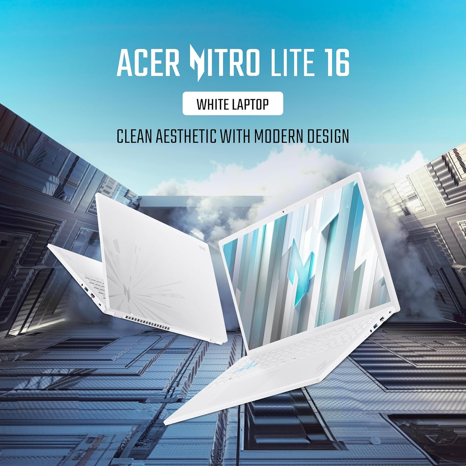 81enwkzlmjl. sl1500 acer Nitro Lite 16,13th Gen, Intel Core i7 13620H Processor,NVIDIA GeForce RTX 3050-6 GB GDDR6,16GB/ 512 GB,16.0/40.64 cm,165 Hz, Win 11 Home, White, 1.95 kg, NL16-71G, Backlit KB,Gaming Laptop