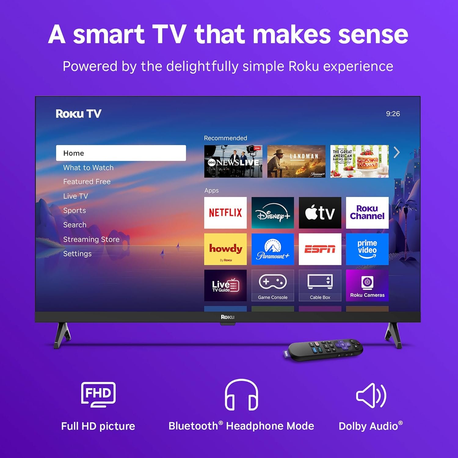 81m1fhxueel. sl1500 Roku Smart TV 2025 – 32-Inch Select Series, 1080p Full HD TV – Roku TV with Voice Remote – Flat Screen LED Television with Wi-Fi for Streaming Live Local News, Sports, Family Entertainment