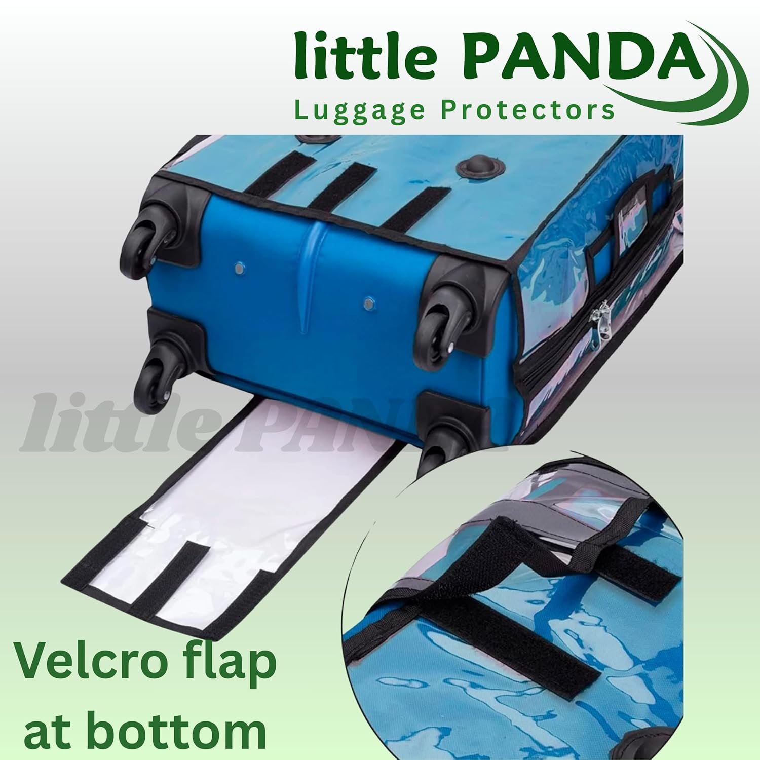 81nkmxnmul. sl1500 little PANDA 24 inch Trolley Bag Cover Medium Suitcase Cover Transparent Waterproof Dustproof Zippered Clear PVC Luggage Covers (Fits Only on Fiber Plastic Trolley Bag) (Medium (24 inch))
