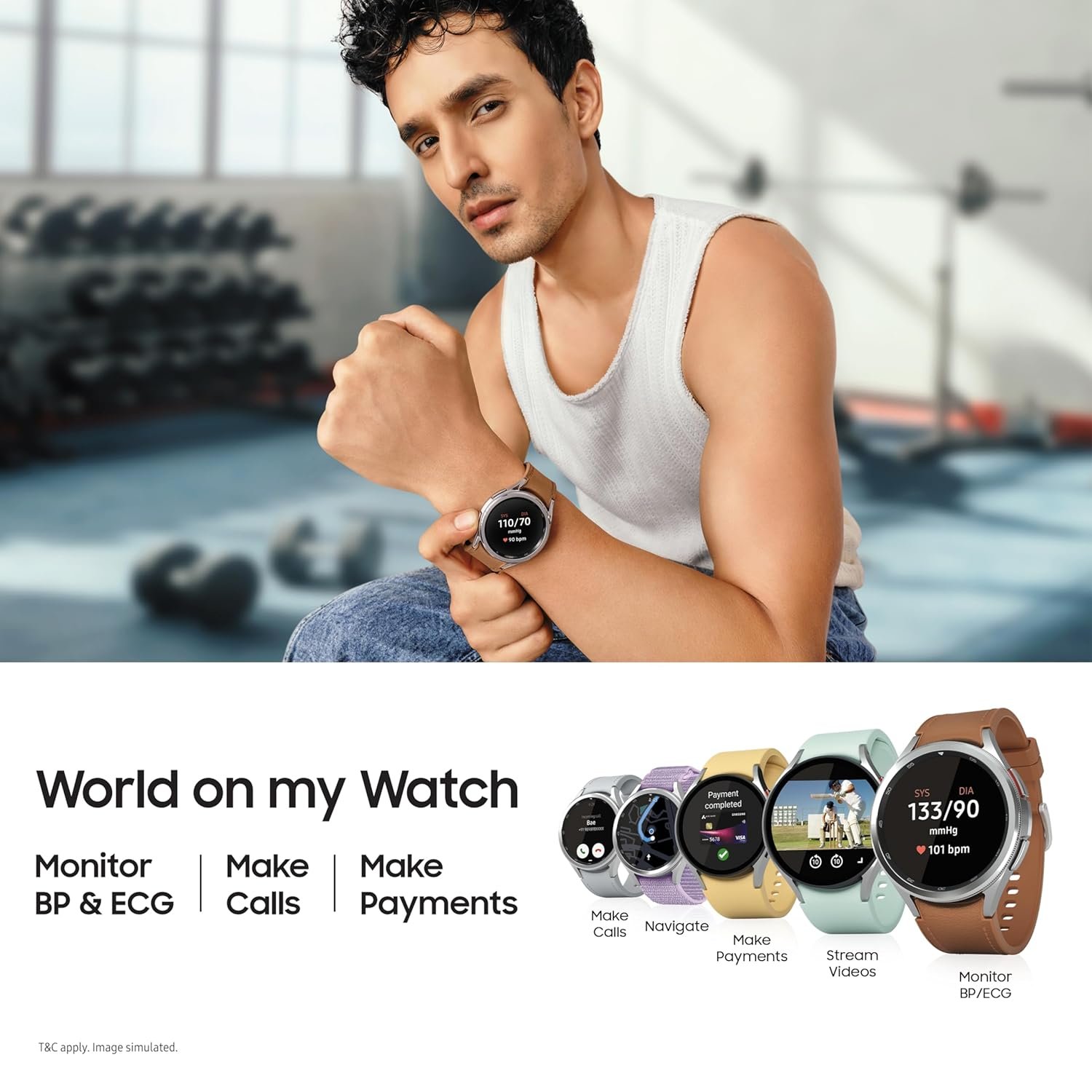 81spbmhg3al. sl1500 Samsung Galaxy Watch6 Classic (Smartchoice) (Silver, 47mm) | Rotating Bezel | LTE | Monitor BP and ECG | Track Sleep and Health | Upto 40hrs Charge with Fast Charging | Galaxy Ecosystem | IP68