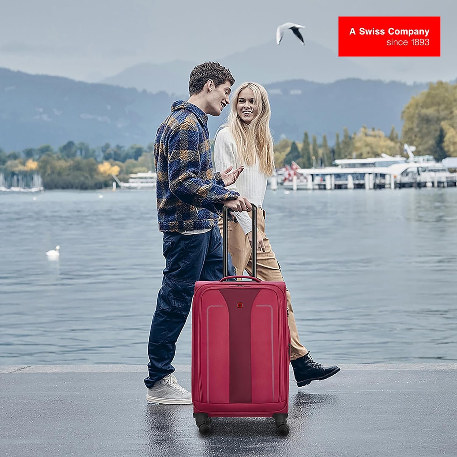 81xz5buquzl. sl1500 WENGER, Fantic Medium Softside Case, Burgundy, 71 Liters, Swiss Designed-Blend of Style & Function, 612337-X1