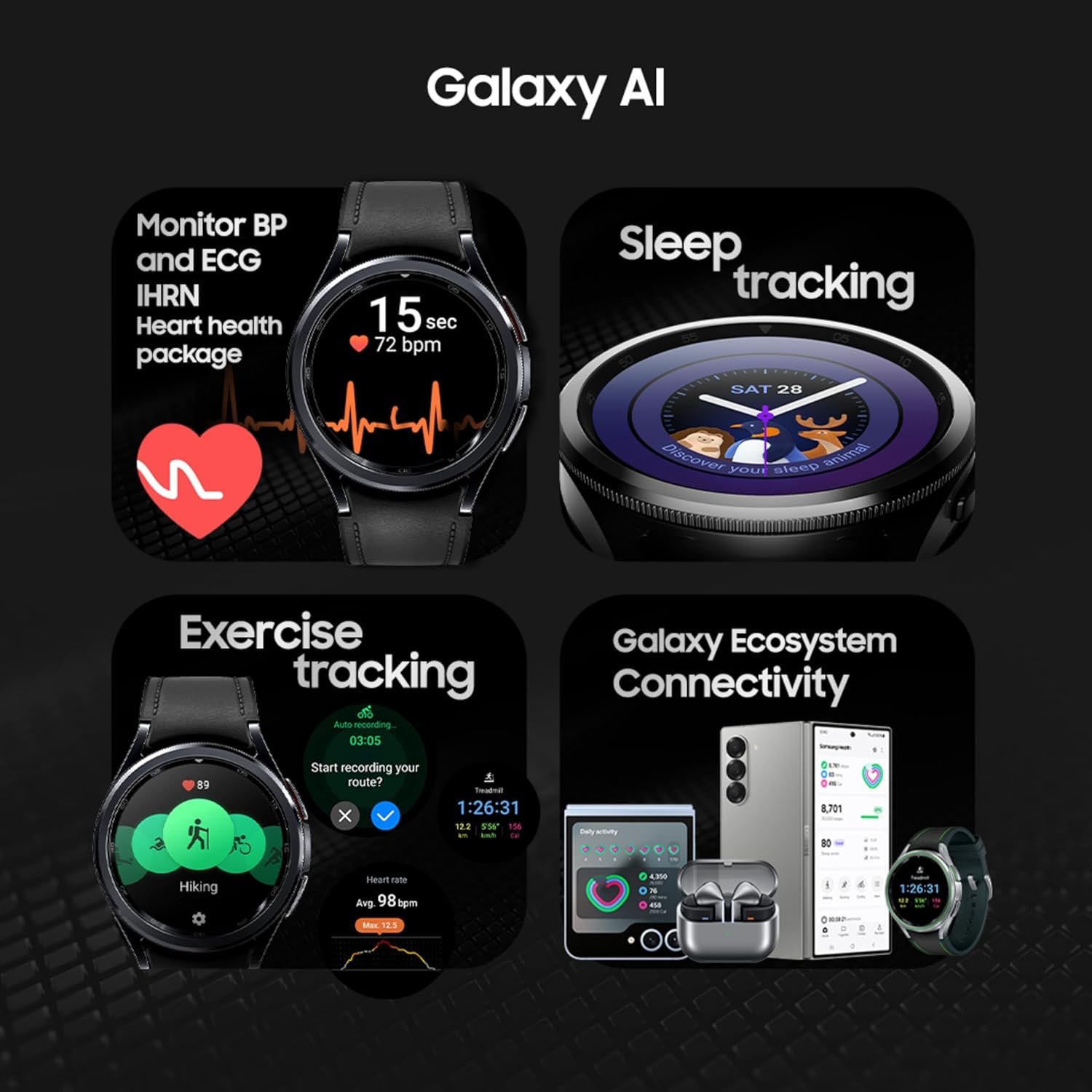 81aprj6 lll. sl1500 Samsung Galaxy Watch6 Classic (Smartchoice) (Silver, 47mm) | Rotating Bezel | LTE | Monitor BP and ECG | Track Sleep and Health | Upto 40hrs Charge with Fast Charging | Galaxy Ecosystem | IP68