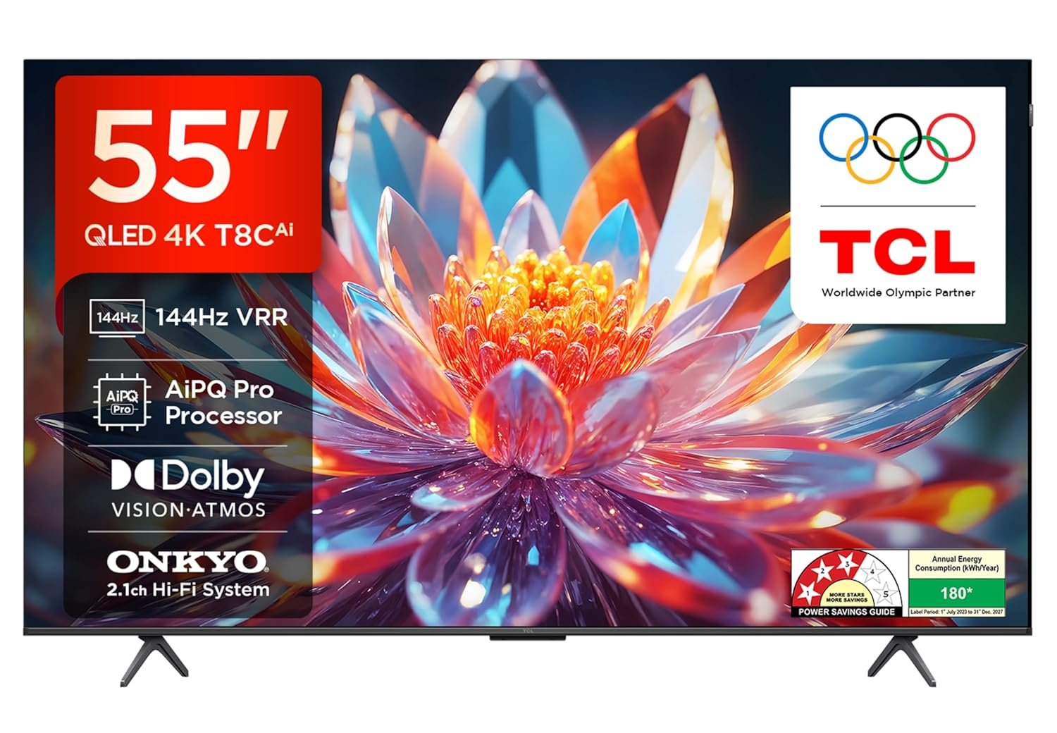 TCL 139 cm (55 inches) 4K Ultra HD Smart QLED Google TV 55T8C TCL 139 cm (55 inches) 4K Ultra HD Smart QLED Google TV 55T8C