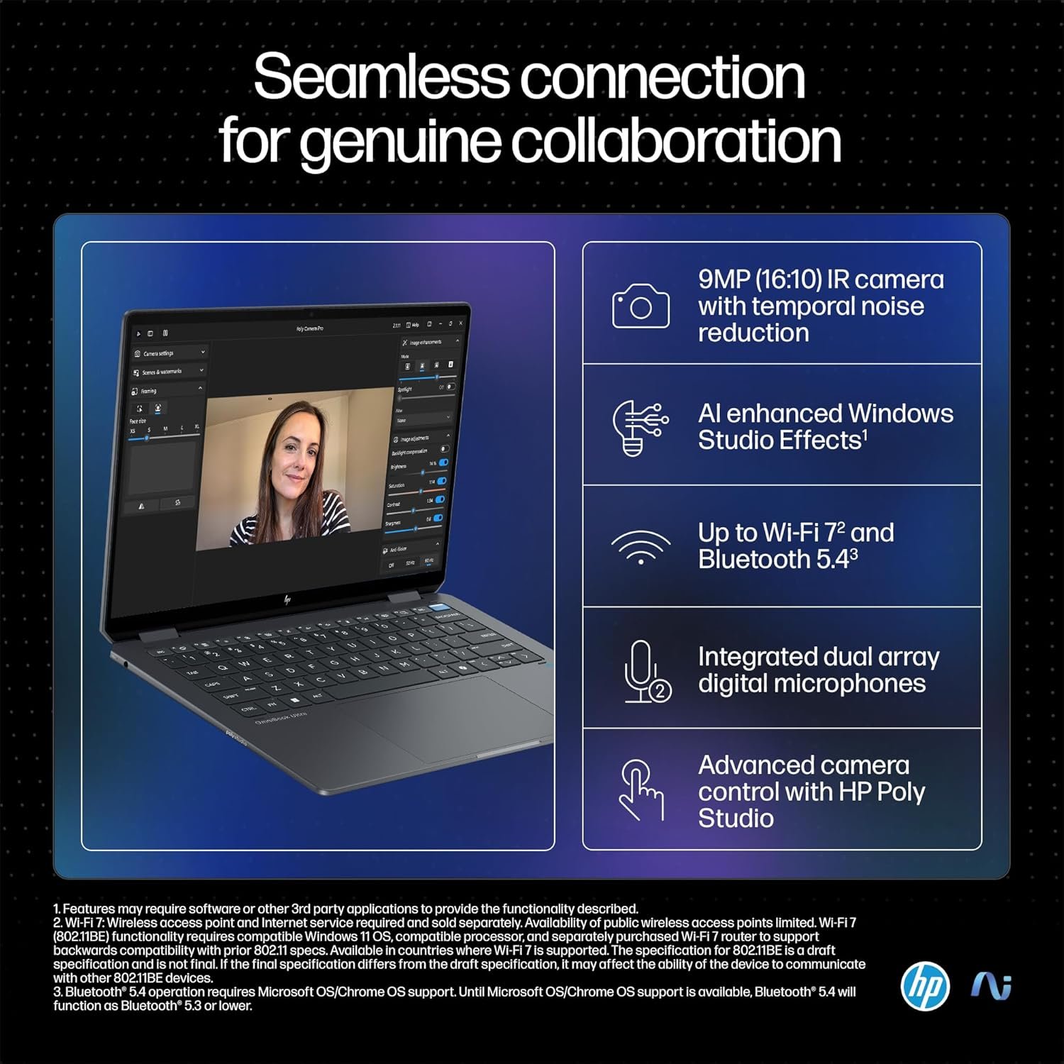 81hbwfhwvfl. sl1500 HP OmniBook Ultra Flip (Previously Spectre) Intel Core Ultra 7 256V 47 Tops (16GB LPDDR5X, 1TB SSD) OLED, 500 nits,14/35.6cm, Touch 2-in-1, Win11, Office21, Gray,1.34kg, fh0026TU Next Gen AI Laptop