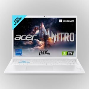 acer Nitro Lite 16,13th Gen, Intel Core i7 13620H Processor,NVIDIA GeForce RTX 3050-6 GB GDDR6,16GB/ 512 GB,16.0"/40.64 cm,165 Hz, Win 11 Home, White, 1.95 kg, NL16-71G, Backlit KB,Gaming Laptop