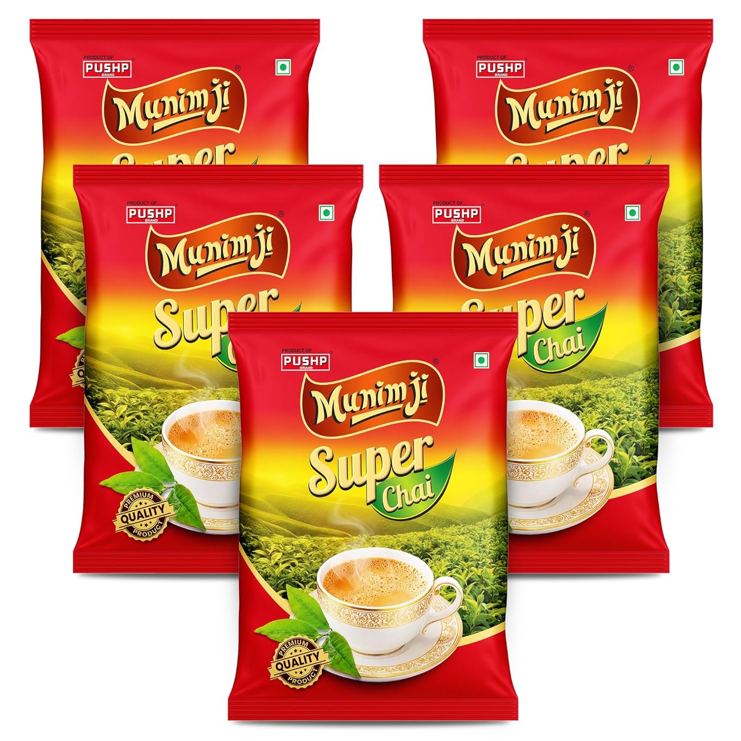 Munimji Super Chai (Tea) 250 gm | Pack of 5 | Rich Aroma & Kadak Taste | Perfect for Daily Use Indian Chai |Fresh & Natural Tea Leaves | Munimji Super Chai (Tea) 250 gm | Pack of 5 | Rich Aroma & Kadak Taste | Perfect for Daily Use Indian Chai |Fresh & Natural Tea Leaves |
