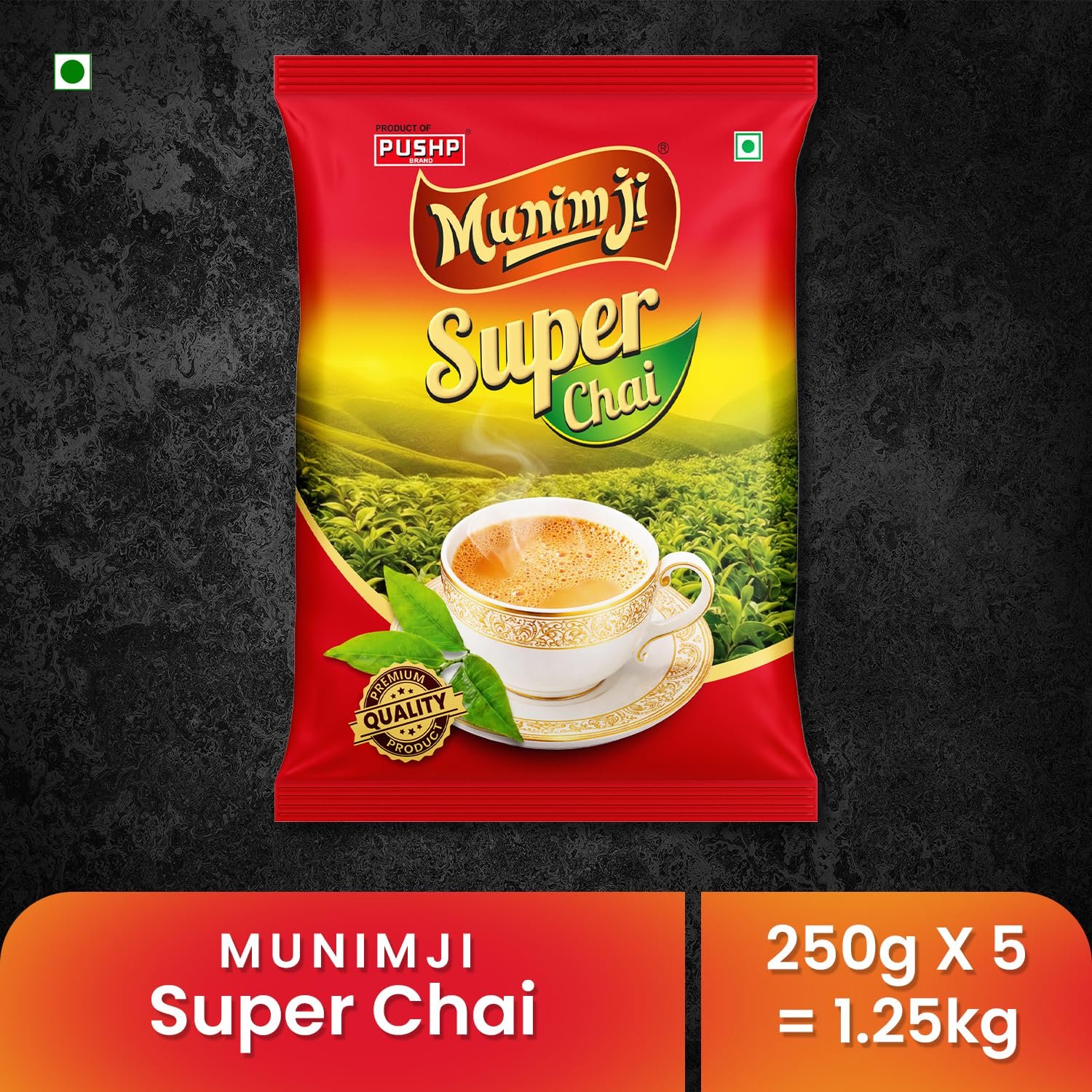 81wb4mvrfl. sl1500 Munimji Super Chai (Tea) 250 gm | Pack of 5 | Rich Aroma & Kadak Taste | Perfect for Daily Use Indian Chai |Fresh & Natural Tea Leaves |