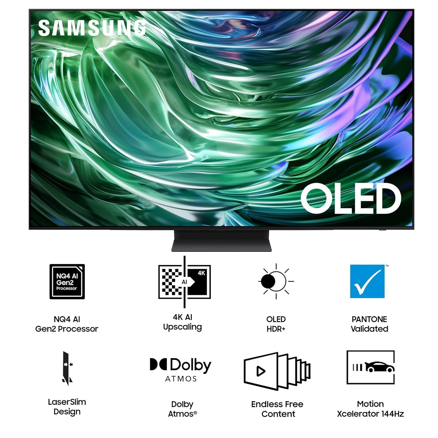 81xxqw40l5l. sl1500 Samsung 163 cm (65 inches) 4K Ultra HD Smart OLED TV QA65S90DAULXL (Graphite Black)