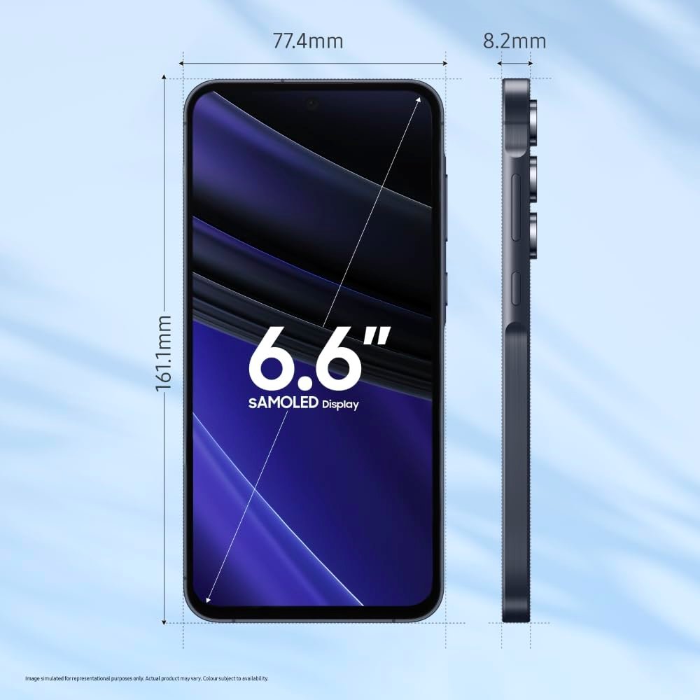 517c2mar0l. sl1000 Samsung Galaxy A55 5G (Awesome Navy, 8GB RAM, 128GB Storage) | AI Mobile | 50MP Main Camera (OIS) | Super HDR Video| Nightography | IP67 | Gorilla Glass Victus+ | sAMOLED | Gaming Smartphone