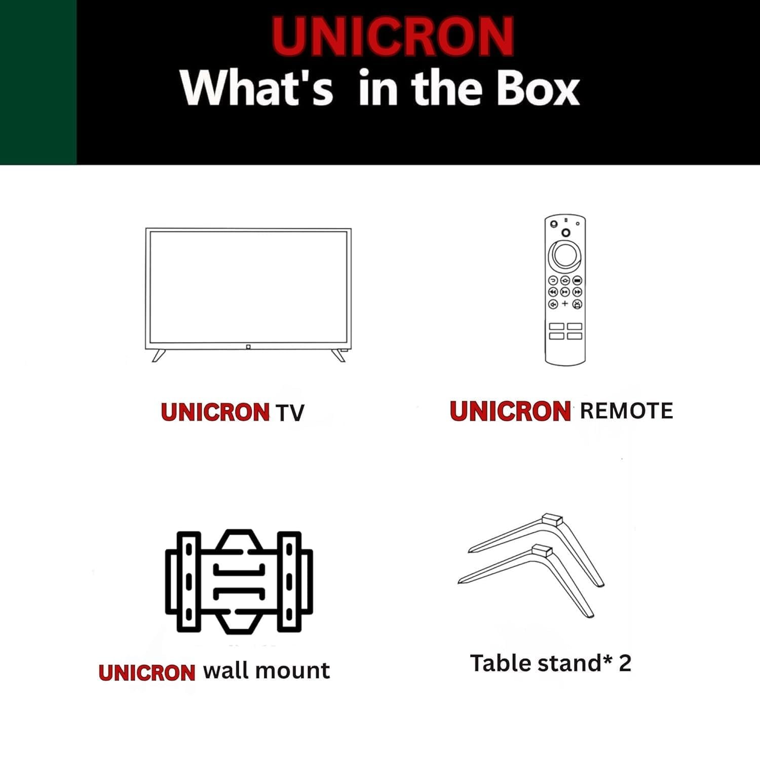 517panoohcl. sl1500 1781366506 1998 UNICRON 24INCH HD Ready Android Smart LED TV | WiFi Enabled | Built-in Apps Compatible (YouTube, Netflix, Prime Video) | Screen Mirroring | HDMI, USB Connectivity | Slim & Stylish