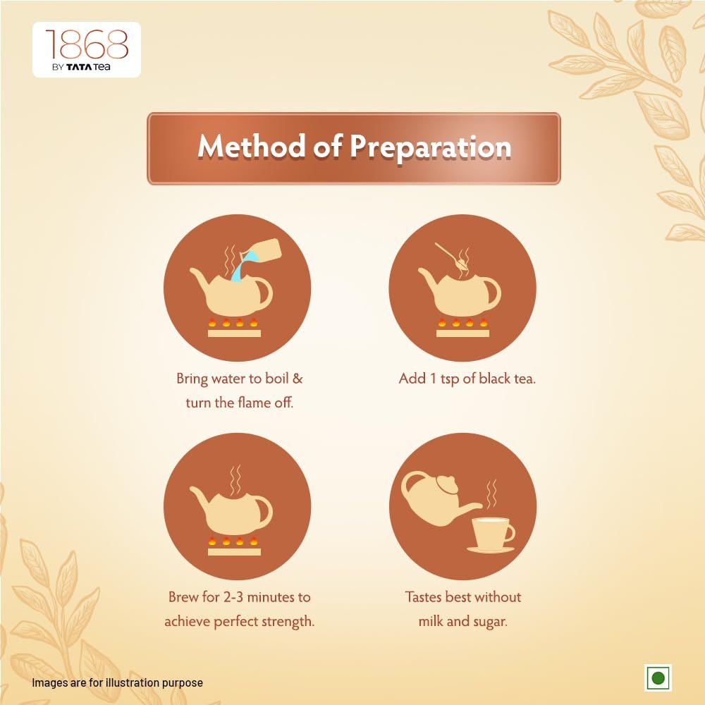 51i7kcdluel. sl1000 1868 by Tata Tea Darjeeling Spring Blossom, Premium Black Tea, Handpicked from the Foothills of Darjeeling, 50g