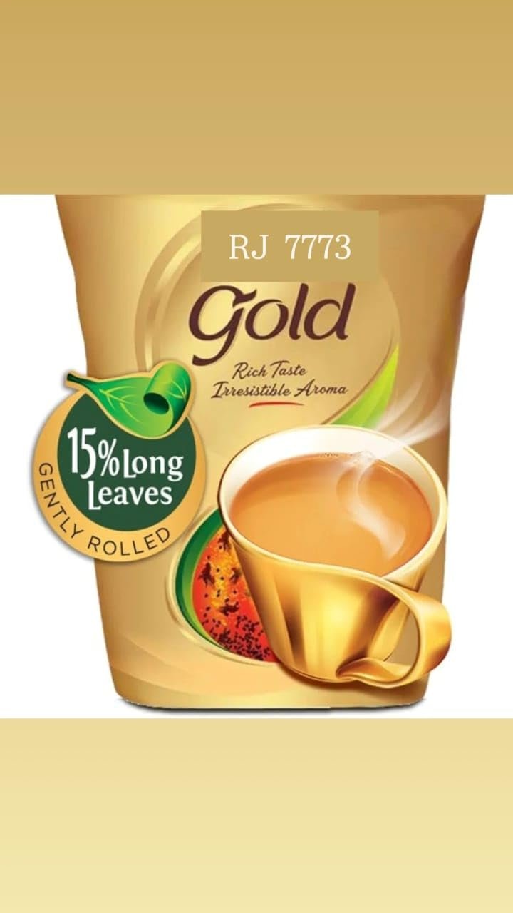 51lciio8oml. sl1280 RJ 7773 Gold Tea, Premium Assam Teas With Gently Rolled Aromatic Long Loose Leaves, Rich & Aromatic Chai, Black Tea (500g)