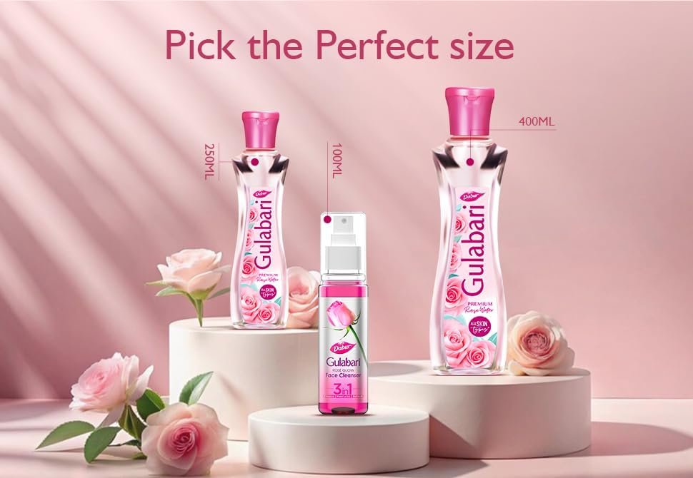 51q51tspcl Dabur Gulabari Premium Rose Water/Face Toner – 400ml | No Paraben | Alcohol Free | Cleanses, Hydrates & Moisturises Skin | Balances & Restores Skins pH Levels | For All Skin Types