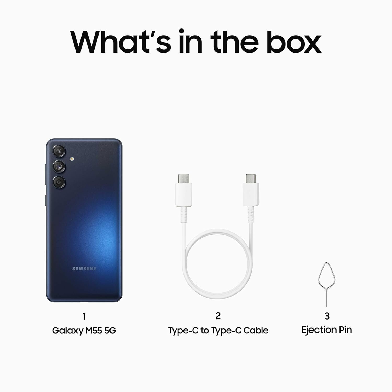 610ru7o5jul. sl1500 Samsung Galaxy M55 5G (Denim Black,8GB RAM,256GB Storage) | 50MP Triple Cam| 5000mAh Battery| Snapdragon 7 Gen 1 | 4 Gen. OS Upgrade & 5 Year Security Update| Super AMOLED+ Display| Without Charger