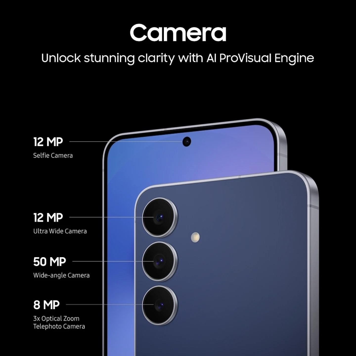 6126musnll. sl1440 Samsung Galaxy S25 FE 5G (JetBlack, 8GB RAM, 128GB Storage) | Exynos 2400 Deca Core Processor | 50MP Triple Camera | 6.7-inch Dynamic AMOLED 2X Display | AI Features Enabled Smartphone