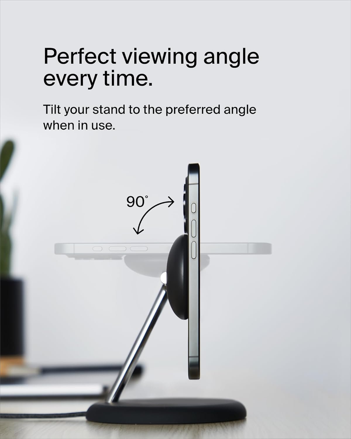 61h9x8deq5l. sl1500 Belkin MagSafe 3-in-1 Qi2 Wireless Charger Stand 15W | Fast Charging iPhone Charger for iPhone 16, 15, 14 & 13 Series, AirPods, & Apple Watch | 36W Charger Included | Black